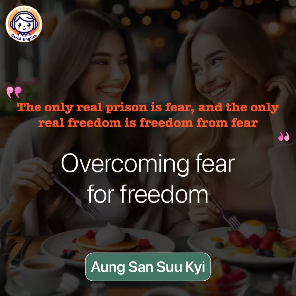 The only real prison is fear, and the only real freedom is freedom from fear.