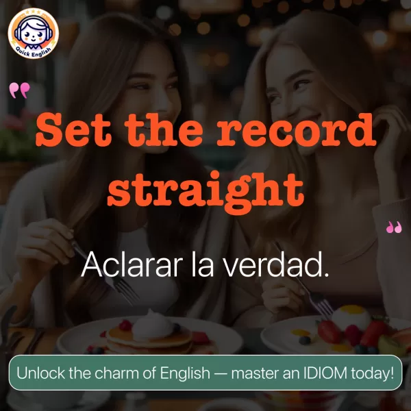 Set the record straight.