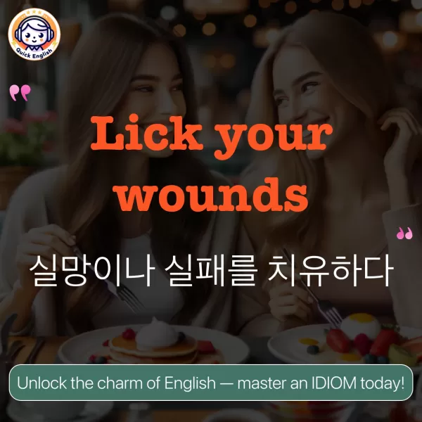 Lick your wounds.